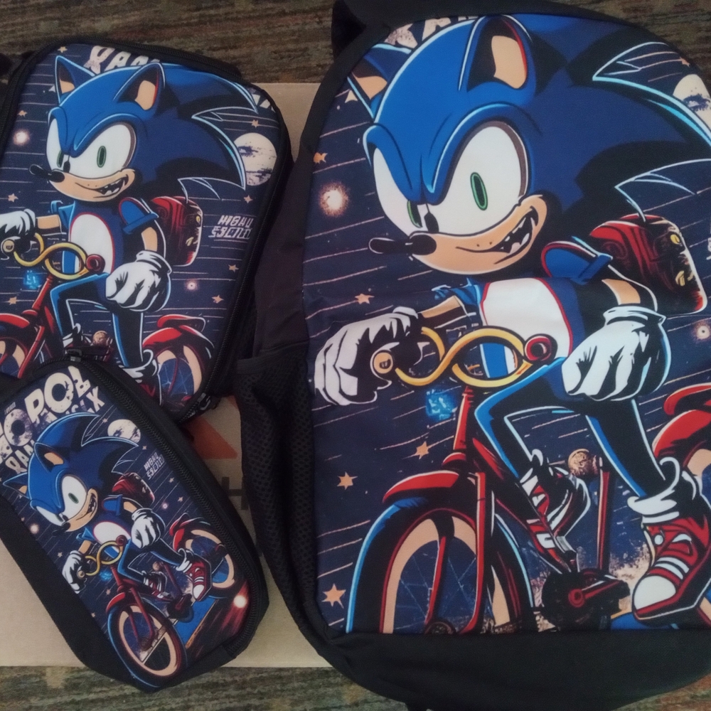Sonic the Hedgehog Backpack and Pencil Case Set